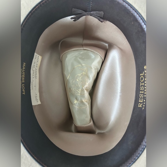 RESISTOL Vintage Self-Conforming XXX Beaver Western Cowboy Hat size 7 Oval - Picture 5 of 9